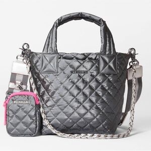 ISO - MZ Wallace Slate Metallic Mini Metro Tote Deluxe Bundle